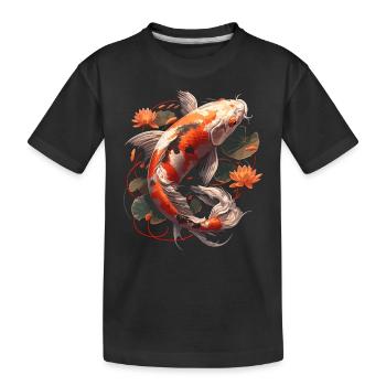 Koi Koi Carpe - T-shirt bio Premium Enfant - noir - Devant