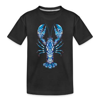 Motifs colorés Imprimé Homard - Imprimé Homard - T-shirt bio Premium Enfant - noir - Devant