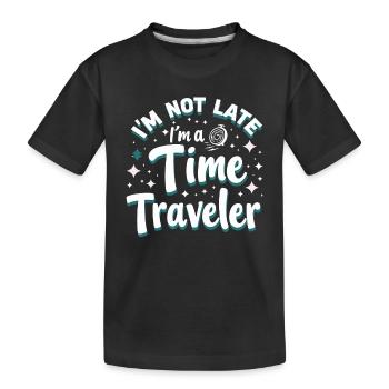 Passionné de voyage dans le temps qui s’intéresse à - T-shirt bio Premium Enfant - noir - Devant