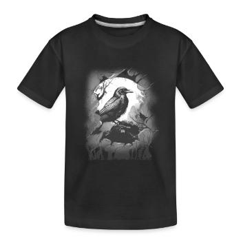 Halloween Corbeau Corbeau Corbeau Corbeaux - T-shirt bio Premium Enfant - noir - Devant