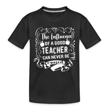 Teacher Influence Of Good Teacher - Kids' Premium Organic T-Shirt - black - Front