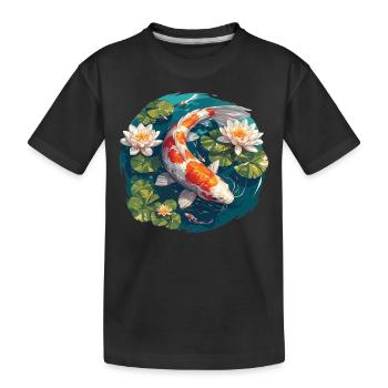 Koi Koi Carpe - T-shirt bio Premium Enfant - noir - Devant