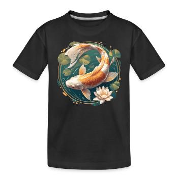 Koi Koi Carpe - T-shirt bio Premium Enfant - noir - Devant