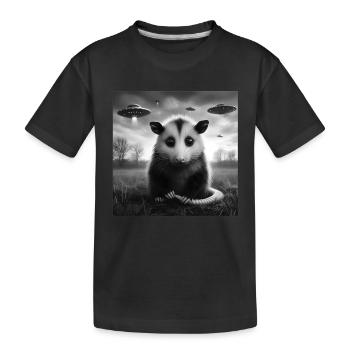 Opossum Funny Graphic Selfie avec des OVNI Étrange Alien - T-shirt bio Premium Enfant - noir - Devant