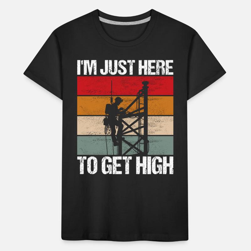 Industriekletterer Tower Climber Industrieklettern Kinder Premium Bio T-Shirt