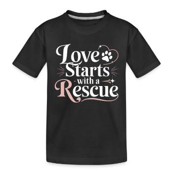 Freiwillige Tierrettung Animal Shelter Heroes - Kinder Premium Bio T-Shirt - Schwarz - Vorne