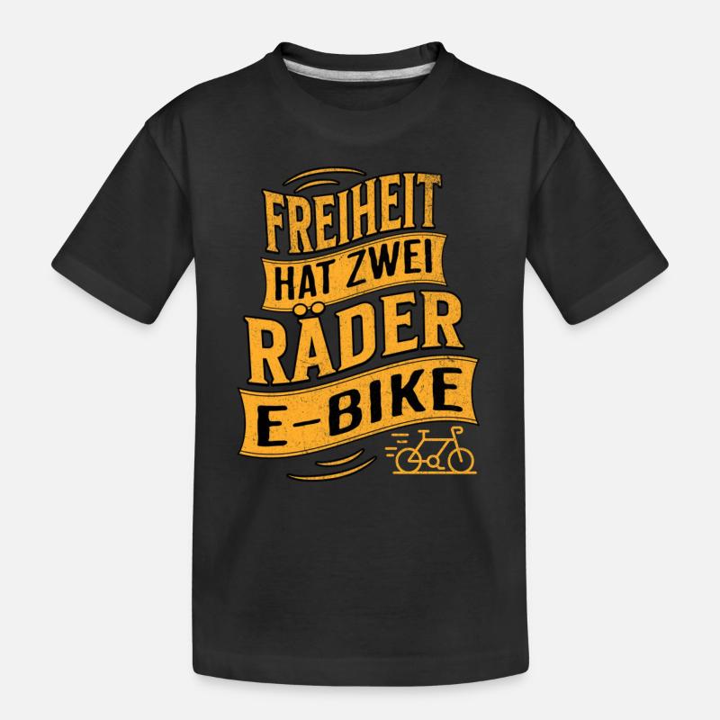 E-Bike E-Biker - Kinder Premium Bio T-Shirt - Schwarz