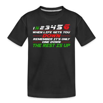 Quand la vie vous déprime, rappelez-vous qu’il n’y en a qu’un - T-shirt bio Premium Enfant - noir - Devant