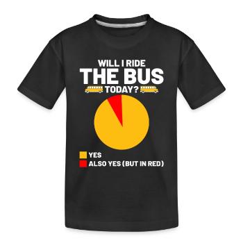 Vais-je prendre le bus aujourd’hui Chauffeur de bus scolaire - T-shirt bio Premium Enfant - noir - Devant