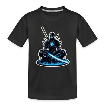 Samurai Sci-Fi Cyber Punk Anime manga - Kinder Premium Bio T-Shirt - Schwarz - Vorne