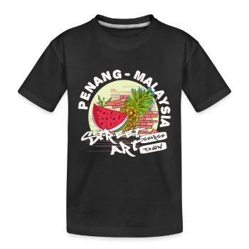 Penang Reisender Asian - Kinder Premium Bio T-Shirt - Schwarz - Vorne