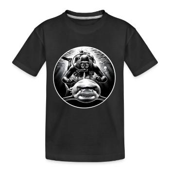 Taucher Tauchen - Kinder Premium Bio T-Shirt - Schwarz - Vorne