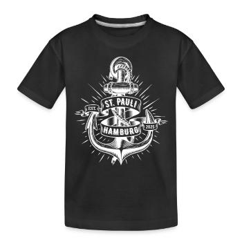 St. Pauli Anker Reeperbahn Kiez - T-shirt bio Premium Enfant - noir - Devant