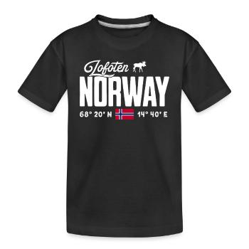 Norwegen Norway Norge Skandinavien Lofoten - Kinder Premium Bio T-Shirt - Schwarz - Vorne