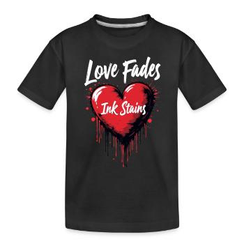 Grunge Valentine's Day Dark Romance Edgy Love - Kids' Premium Organic T-Shirt - black - Front