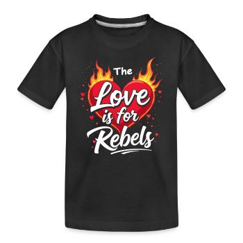 Grunge Valentine's Day Dark Romance Edgy Love - Kids' Premium Organic T-Shirt - black - Front
