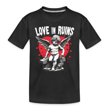 Grunge Valentine's Day Dark Romance Edgy Love - Kids' Premium Organic T-Shirt - black - Front