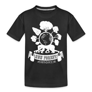 Earth Day Run Forest Earth Day - Kids' Premium Organic T-Shirt - black - Front