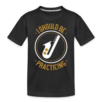 Saxophones que je devrais pratiquer - T-shirt bio Premium Enfant - noir - Devant