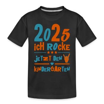 Kindergarten 2025 Kids Gift Kita 2025 Decoration - Kids' Premium Organic T-Shirt - black - Front