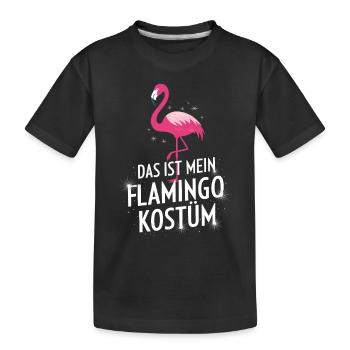 This is my flamingo costume - Kids' Premium Organic T-Shirt - black - Front