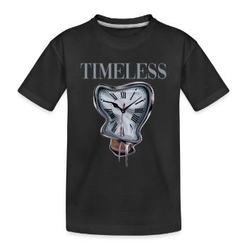 Timeless für Zeitlose Menschen - Kinder Premium Bio T-Shirt - Schwarz - Vorne