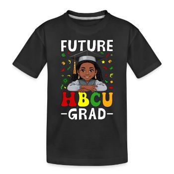 Future HBCU Grad - Kinder Premium Bio T-Shirt - Schwarz - Vorne