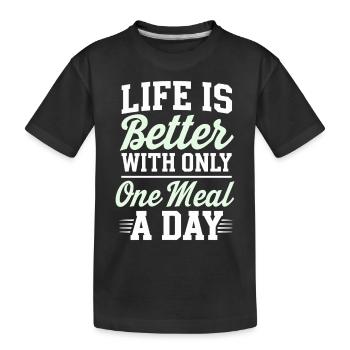 Intermittent fasting Intermittent fasting - Kids' Premium Organic T-Shirt - black - Front