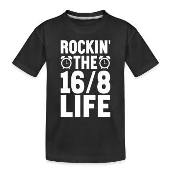 Jeûne intermittent Jeûne intermittent - T-shirt bio Premium Enfant - noir - Devant