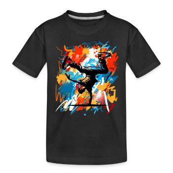 Breakdance - Kinder Premium Bio T-Shirt - Schwarz - Vorne