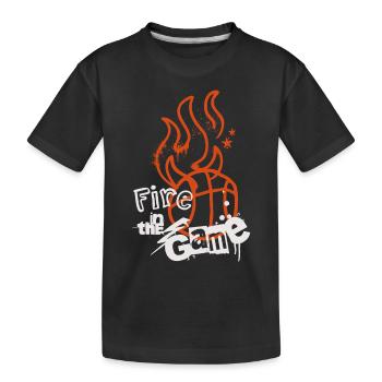 Basket-ball Joueurs de basket-ball - T-shirt bio Premium Enfant - noir - Devant
