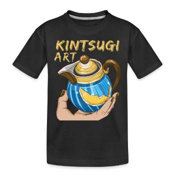 KINTSUGI ART - Kinder Premium Bio T-Shirt - Schwarz - Vorne