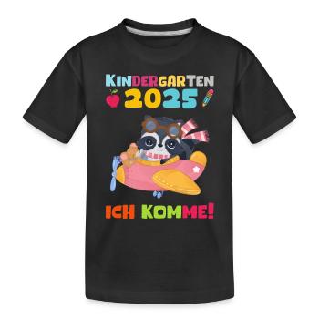 kiKindergarten 2025 Kids Gift Kita 2025 Décoration - T-shirt bio Premium Enfant - noir - Devant