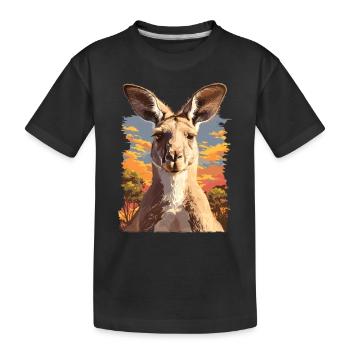 Kangourous Kangourou - T-shirt bio Premium Enfant - noir - Devant