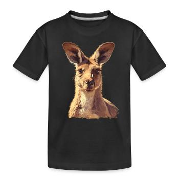 Kangourous Kangourou - T-shirt bio Premium Enfant - noir - Devant