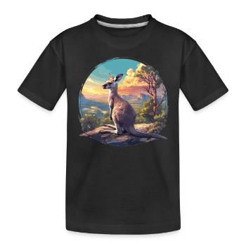 Kangourous Kangourou - T-shirt bio Premium Enfant - noir - Devant