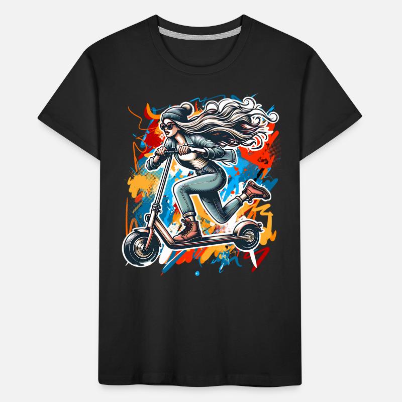 Kick Scooters E-Scooters E-Scooters Kids' Premium Organic T-Shirt