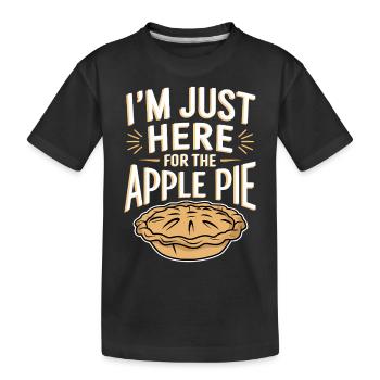 Apfelkuchen Spruch Lustiges Apple Pie Geschenk - Kinder Premium Bio T-Shirt - Schwarz - Vorne