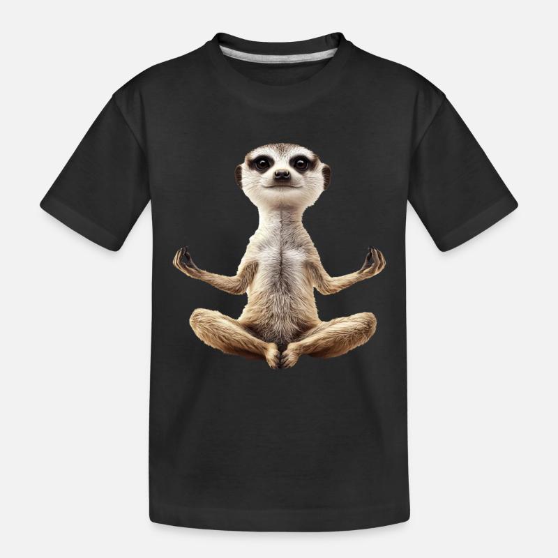 Erdmännchen - Kinder Premium Bio T-Shirt - Schwarz