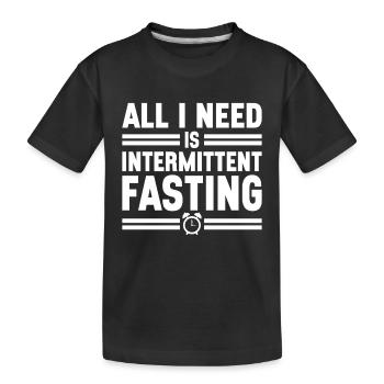 Jeûne intermittent Jeûne intermittent - T-shirt bio Premium Enfant - noir - Devant