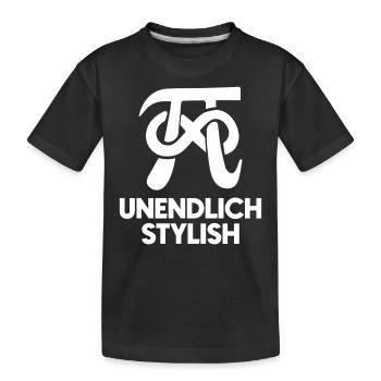 Unendlich Stylish - Kinder Premium Bio T-Shirt - Schwarz - Vorne