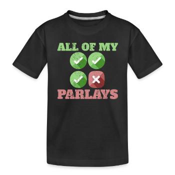 Parlay Passion for sports betting and luck - Kids' Premium Organic T-Shirt - black - Front