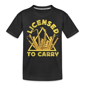 Saxophone autorisé à porter - T-shirt bio Premium Enfant - noir - Devant