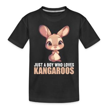 Kangourous Kangourou - T-shirt bio Premium Enfant - noir - Devant