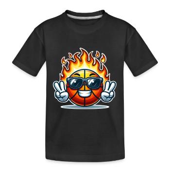 Basket-ball Joueurs de basket-ball - T-shirt bio Premium Enfant - noir - Devant