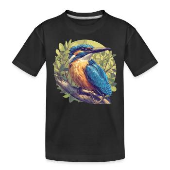 Martin-pêcheur Martin-pêcheur - T-shirt bio Premium Enfant - noir - Devant