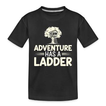 Baumhausbauer Diy-baumhausbau - Kinder Premium Bio T-Shirt - Schwarz - Vorne