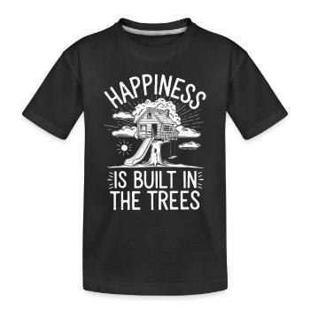 Constructeur de cabanes dans les arbres Construction de cabane dans les arbres - T-shirt bio Premium Enfant - noir - Devant