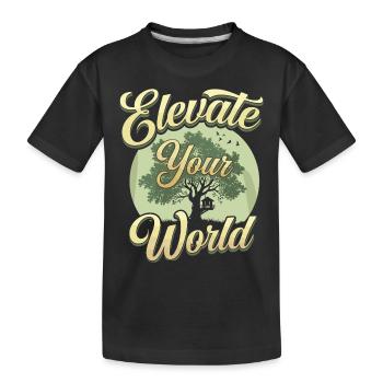 Baumhausbauer Diy-baumhausbau - Kinder Premium Bio T-Shirt - Schwarz - Vorne