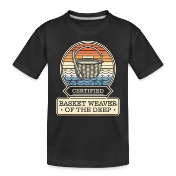Unterwasser Korb Weben Skurrile Kunsthandwerk - Kinder Premium Bio T-Shirt - Schwarz - Vorne